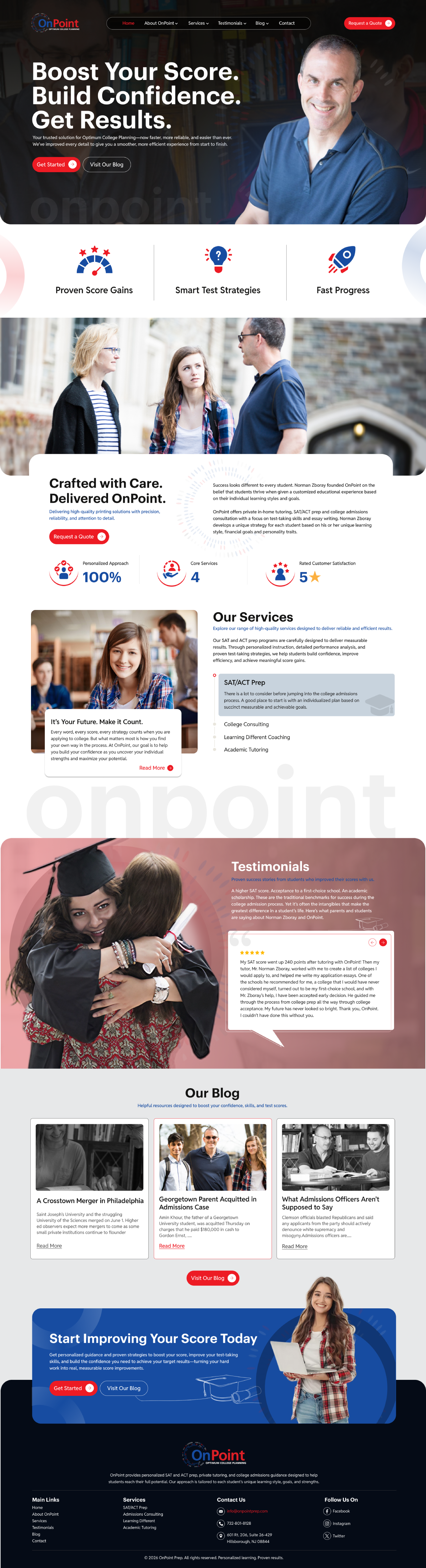 Web Design by creative.bugs for Onpoint Prep | Design #37115644