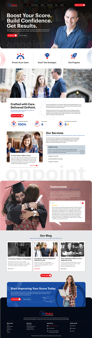 Web Design by creative.bugs for Onpoint Prep | Design: #37115644
