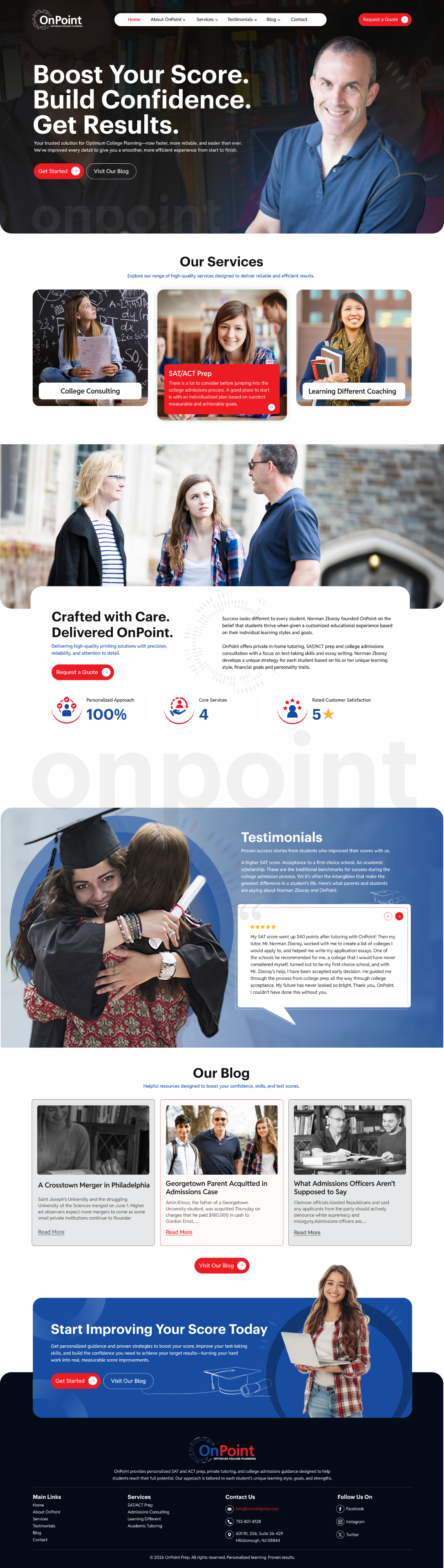 Web Design by creative.bugs for Onpoint Prep | Design #37115645