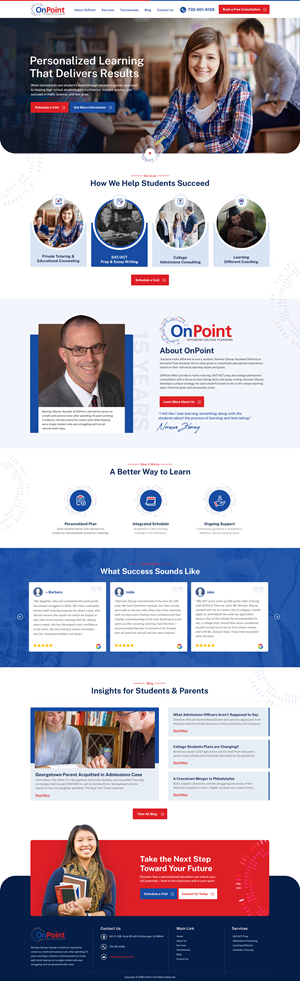 Web Design by creative.bugs for Onpoint Prep | Design: #37119913