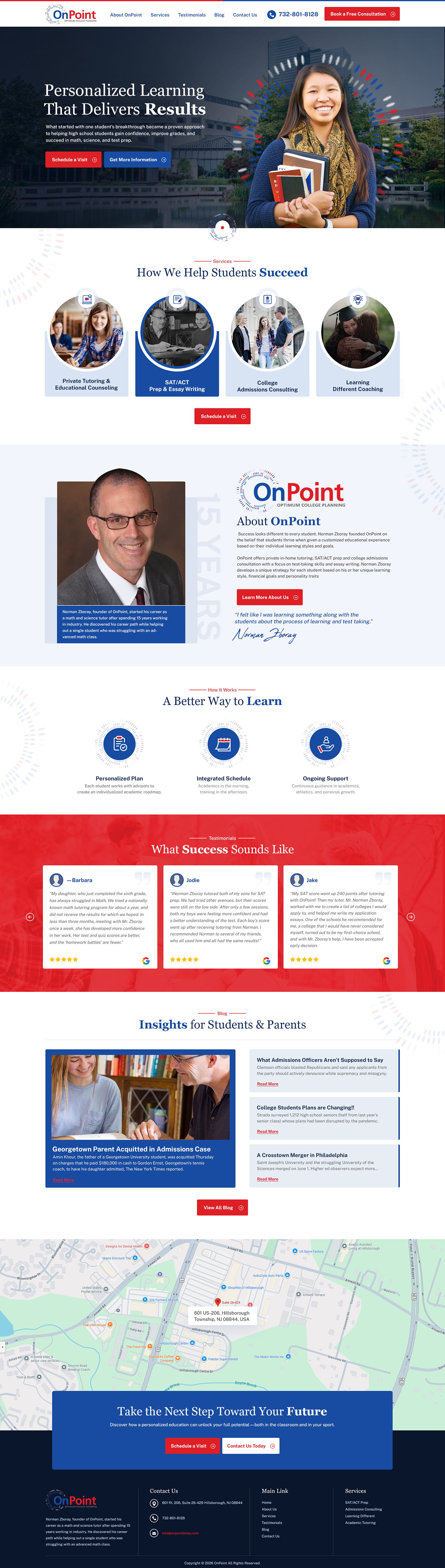 Web Design by creative.bugs for Onpoint Prep | Design #37119914