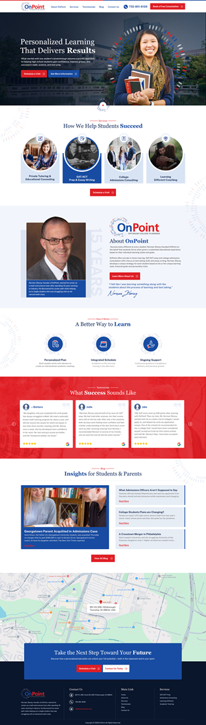 Web Design by creative.bugs for Onpoint Prep | Design: #37119914
