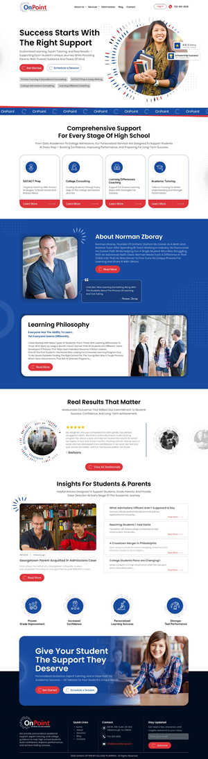 Web Design by creative.bugs for Onpoint Prep | Design: #37124917