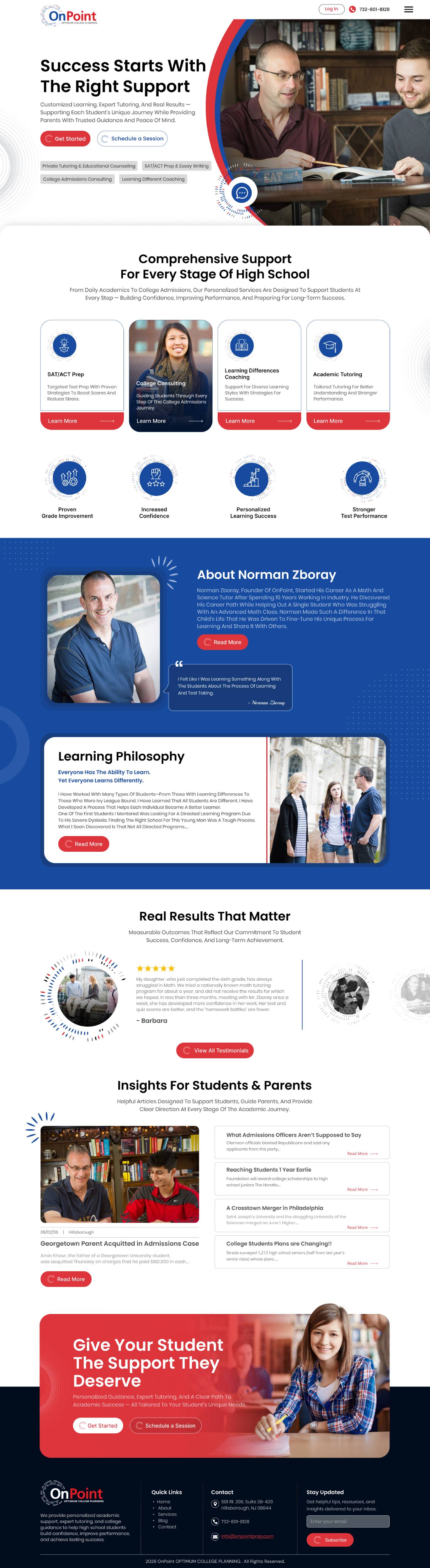 Web Design by creative.bugs for Onpoint Prep | Design #37124918