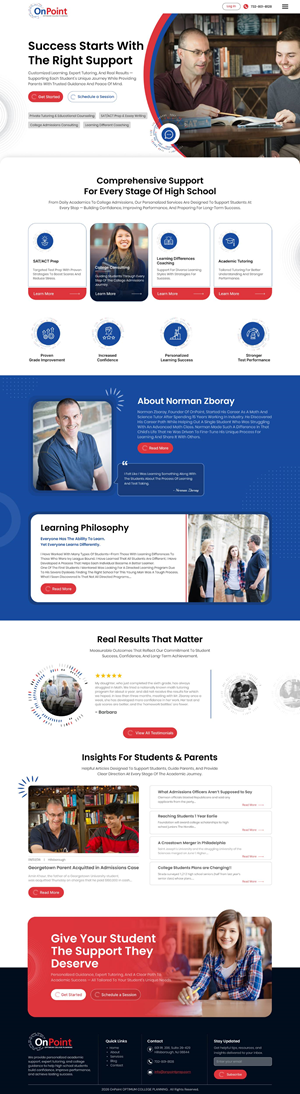 Web Design by creative.bugs for Onpoint Prep | Design: #37124918