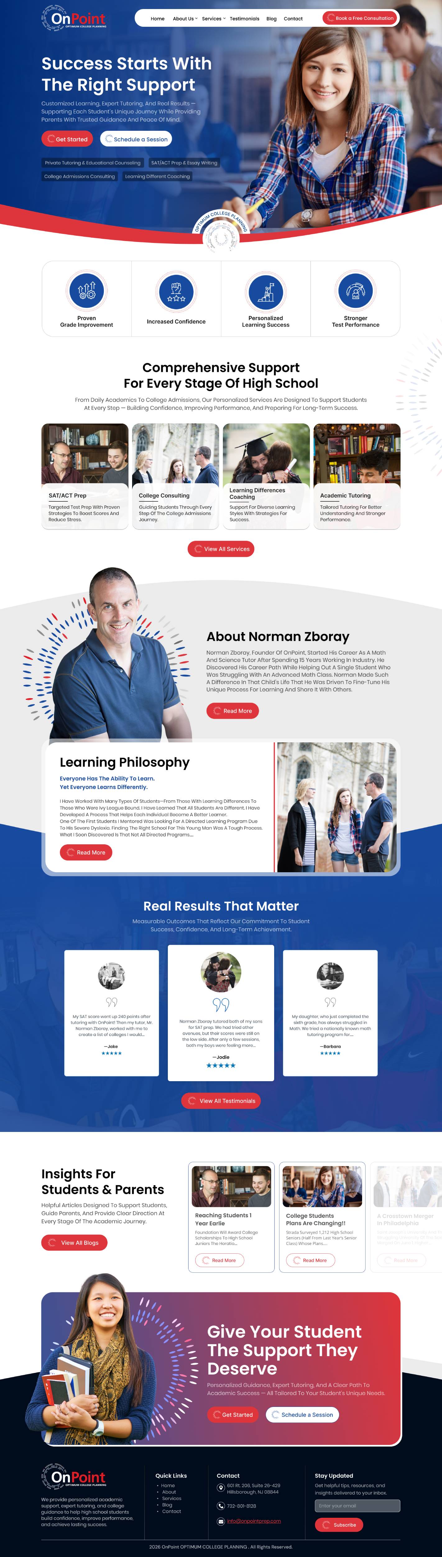Web Design by creative.bugs for Onpoint Prep | Design #37124919