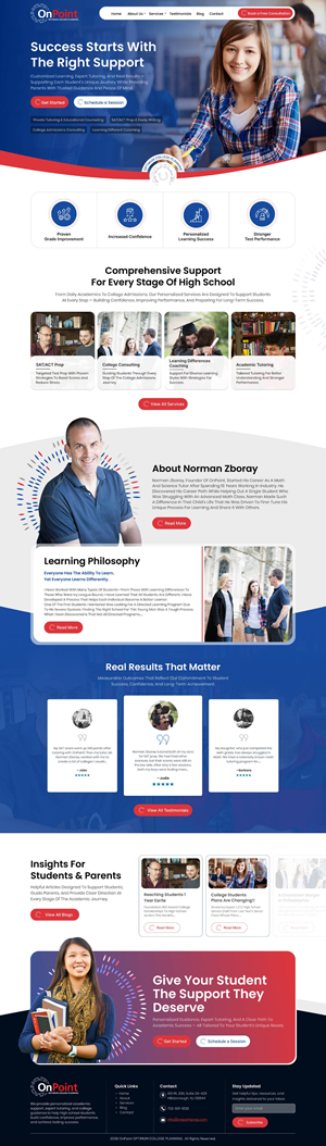 Web Design by creative.bugs for Onpoint Prep | Design: #37124919