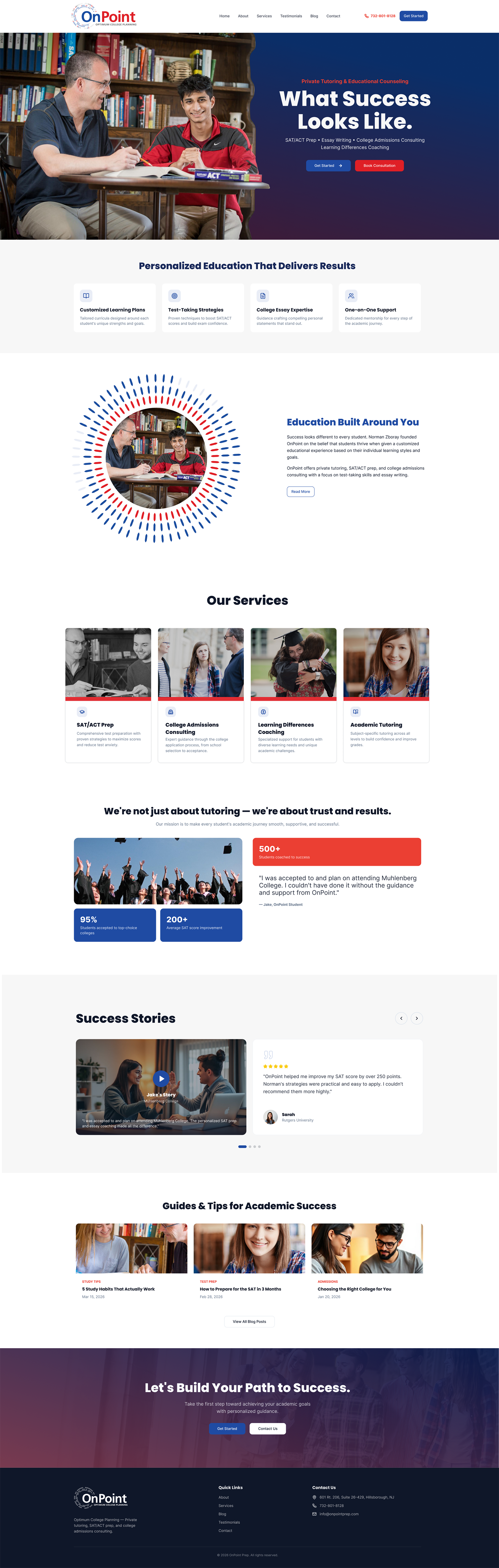 Web Design by lemosys infotech for Onpoint Prep | Design #37118848