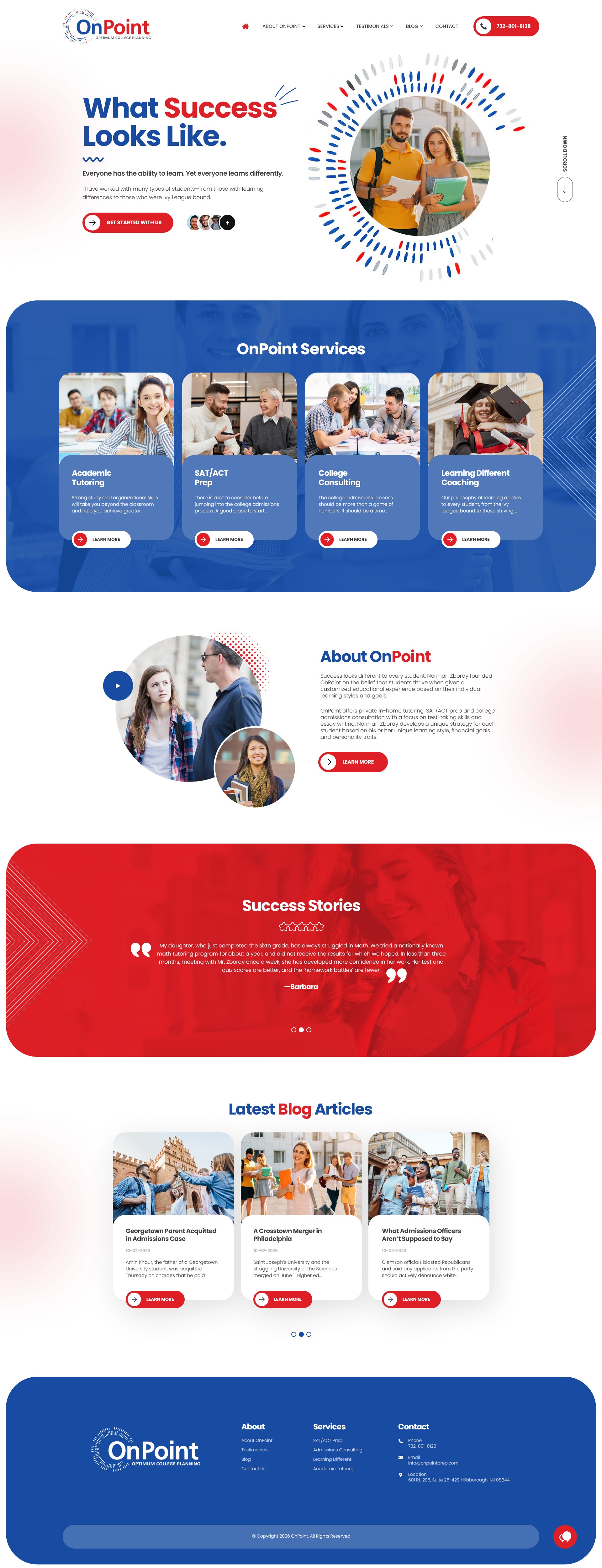 Web Design by NZ Creatives for Onpoint Prep | Design #37116584
