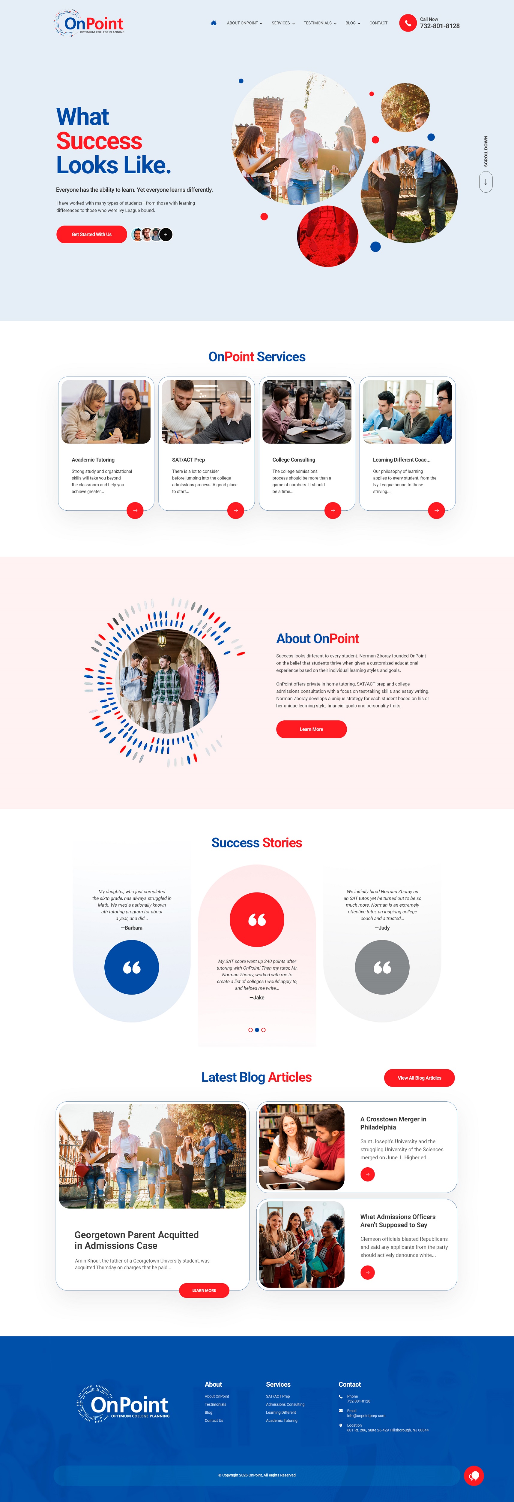 Web Design by NZ Creatives for Onpoint Prep | Design #37162012