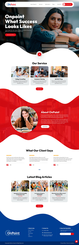 Web Design by NZ Creatives for Onpoint Prep | Design: #37162013