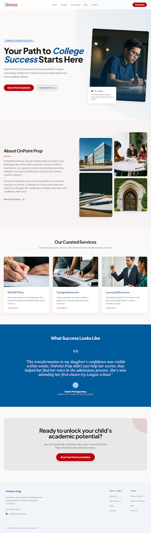 Web Design by ARTmed for Onpoint Prep | Design: #37113261