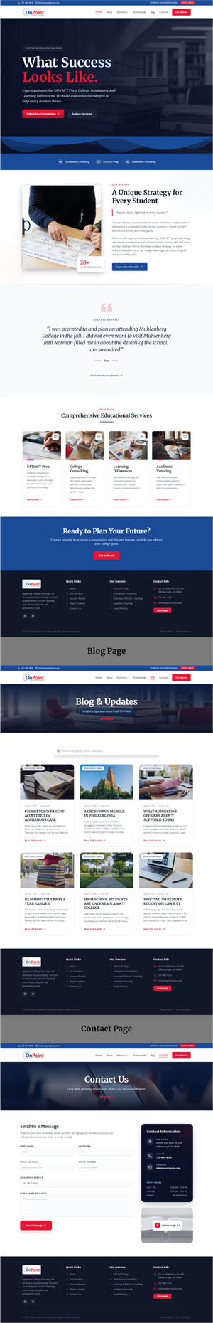 Web Design by Wiwedo for Onpoint Prep | Design: #37137894