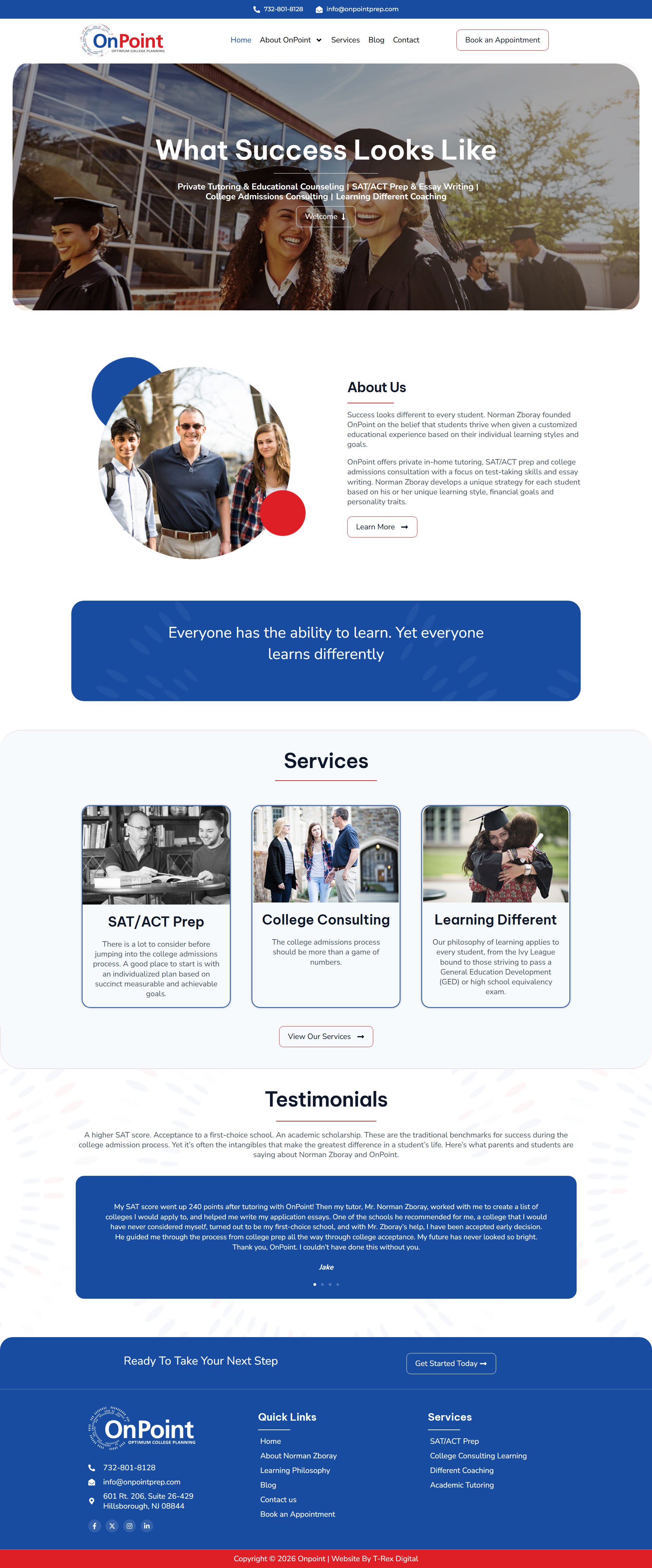 Web Design by Thabiso M for Onpoint Prep | Design #37165951