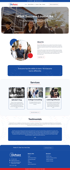 Web Design by Thabiso M for Onpoint Prep | Design: #37165951