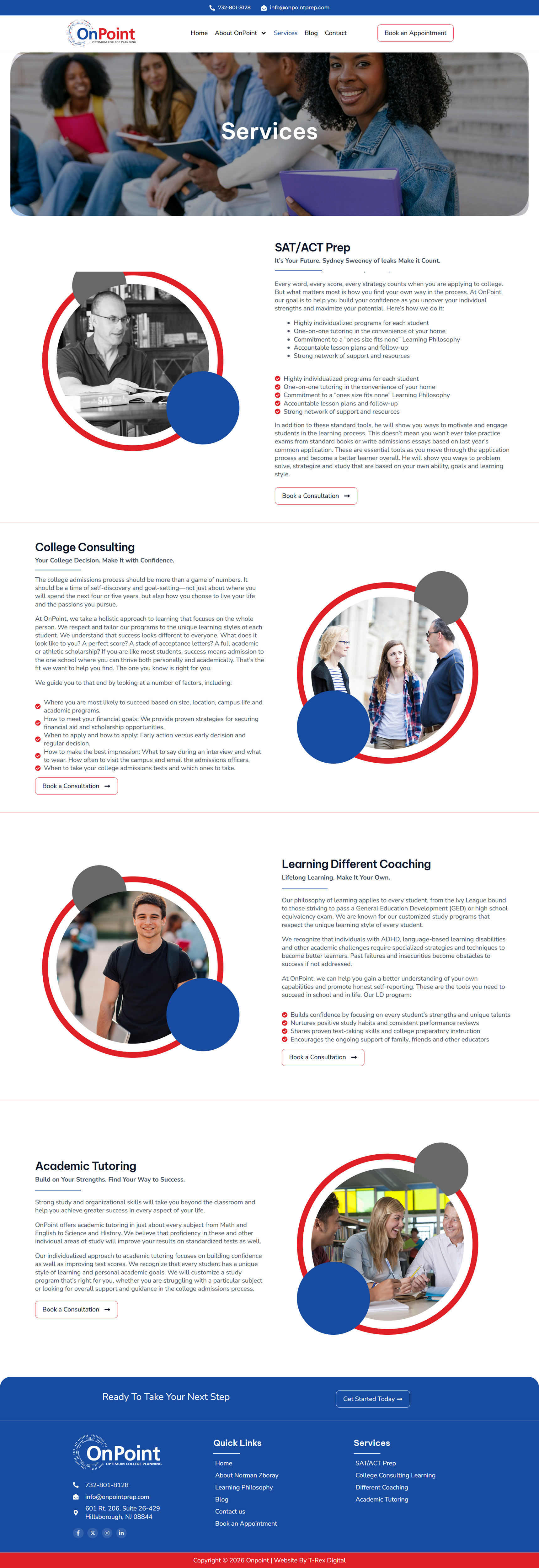 Web Design by Thabiso M for Onpoint Prep | Design #37165952