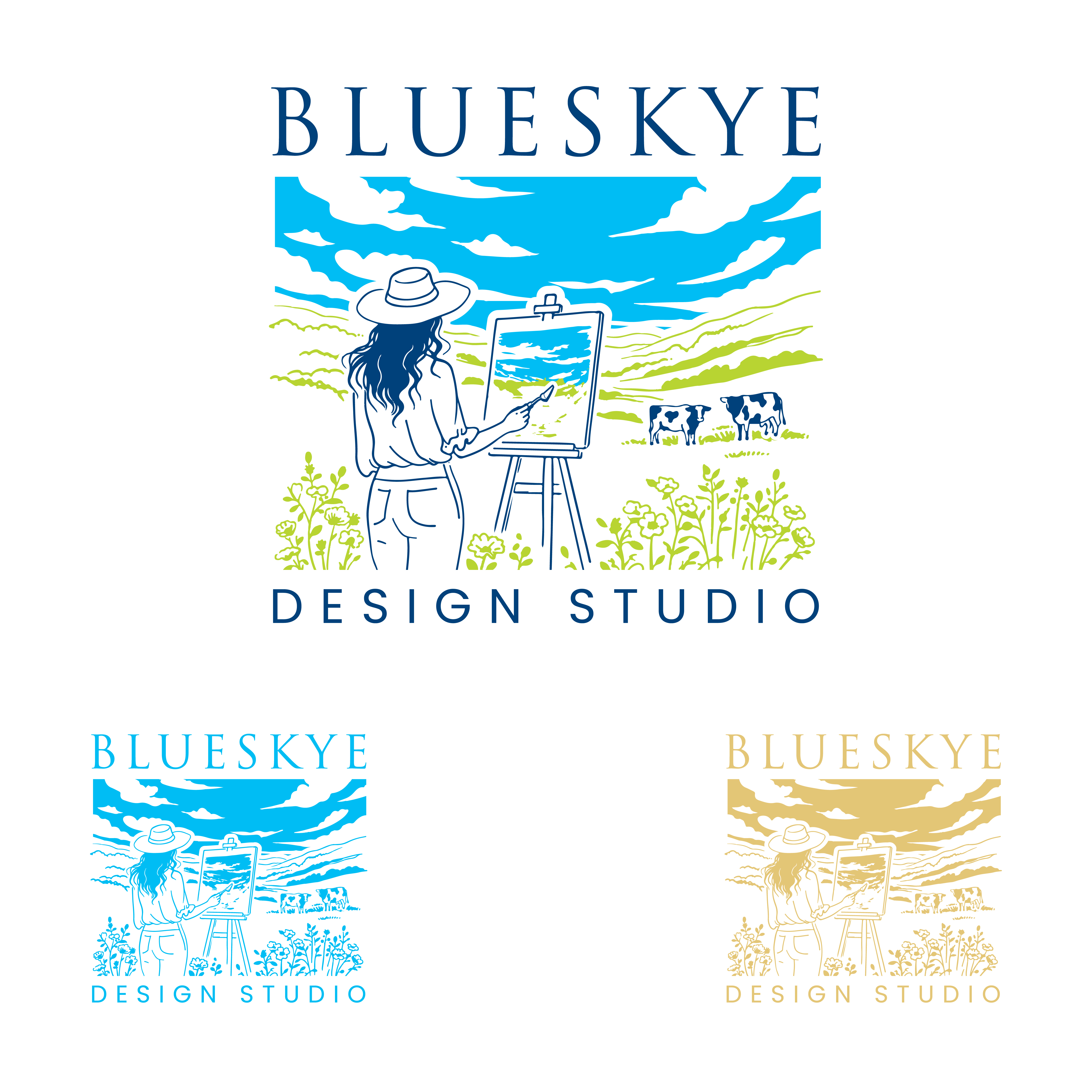 Logo Design by John Mark Arts for Blueskye Design Studio | Design #37136408