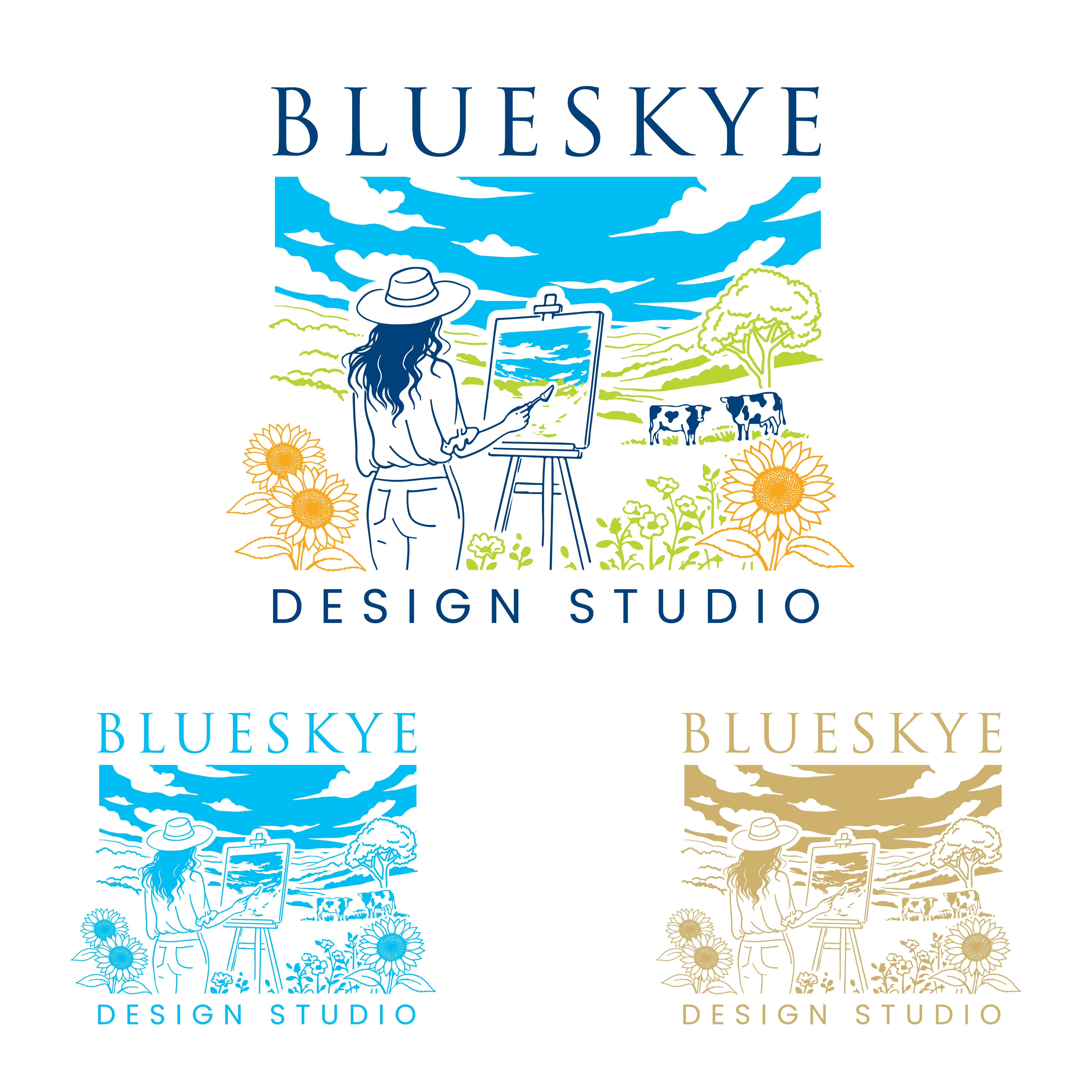 Logo Design by John Mark Arts for Blueskye Design Studio | Design #37136443