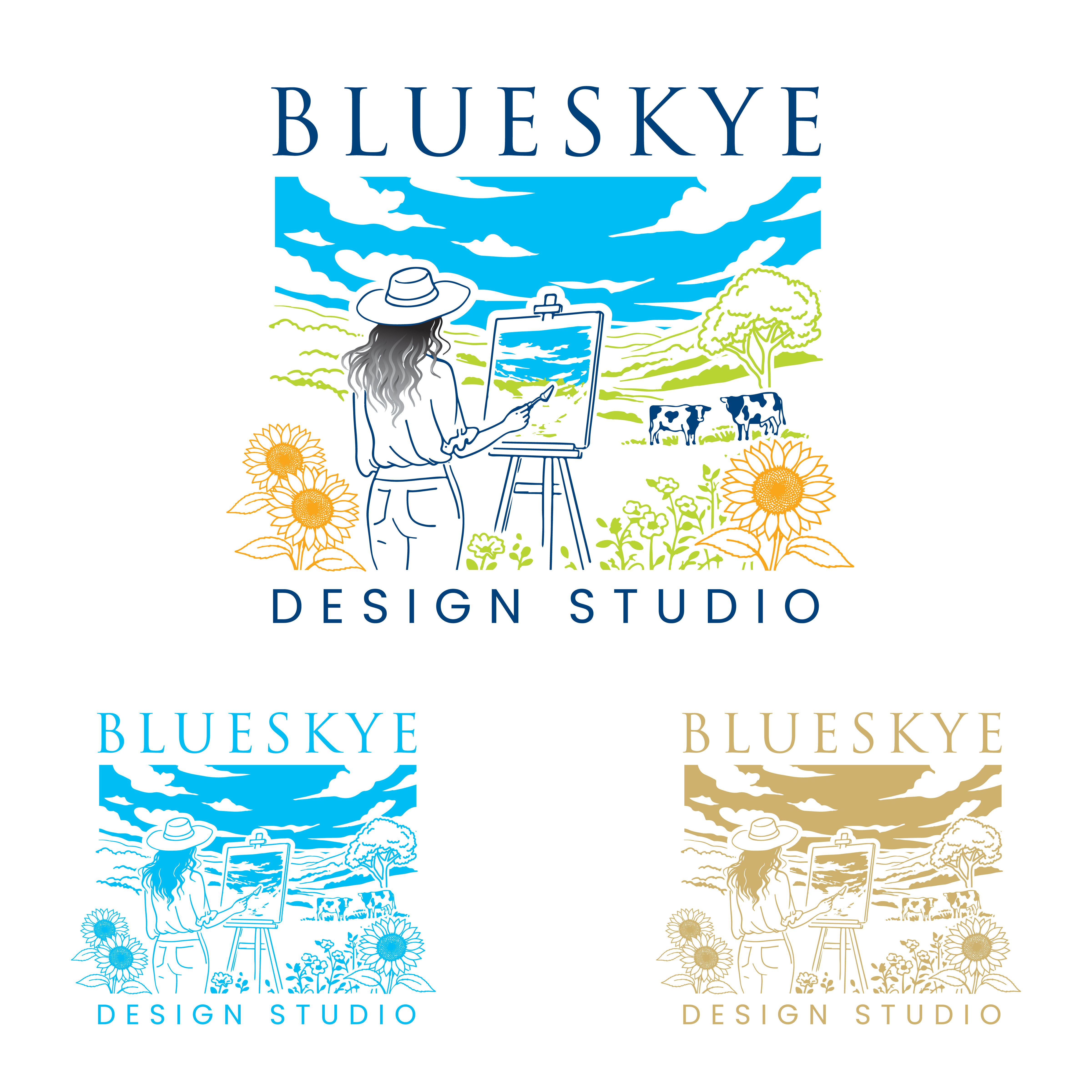 Logo Design by John Mark Arts for Blueskye Design Studio | Design: #37137508
