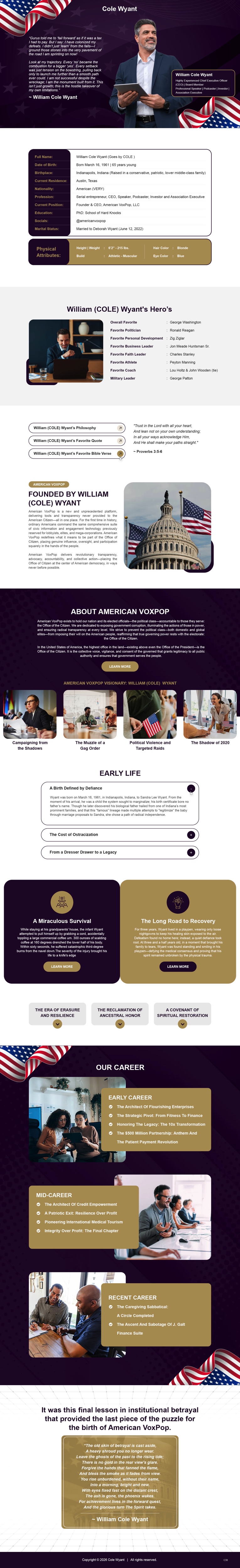 Web Design by pb for American VoxPop | Design #37121069