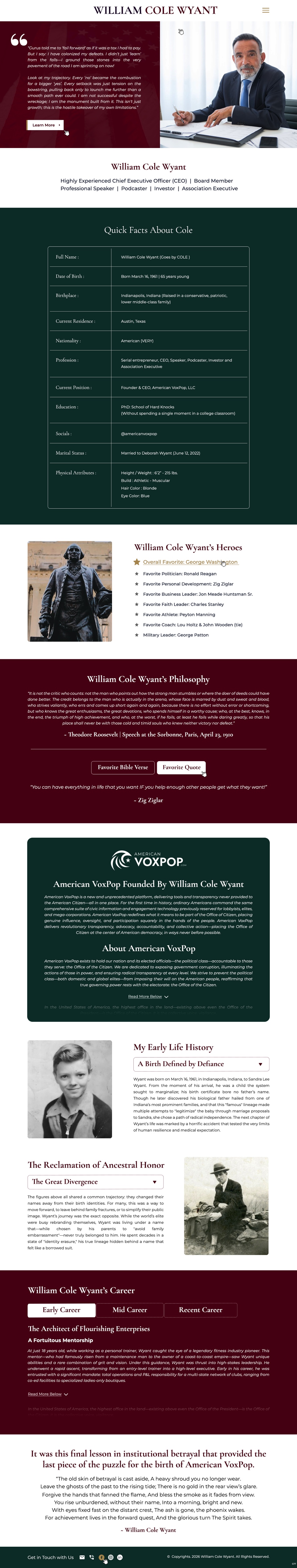 Web Design by pb for American VoxPop | Design #37121070