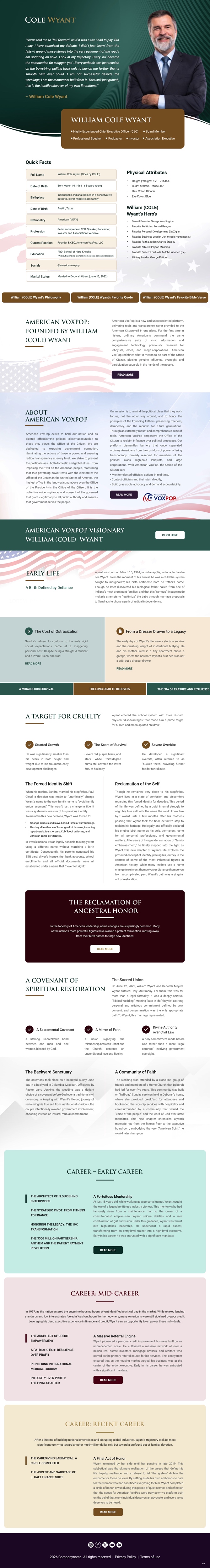 Web Design by pb for American VoxPop | Design #37121071