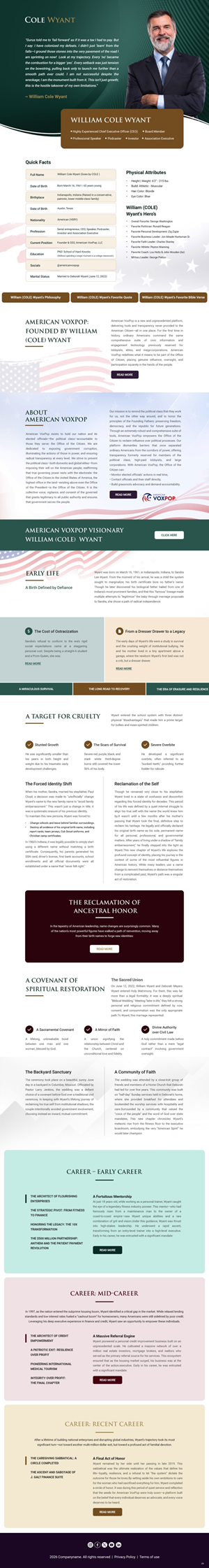 Web Design par pb pour American VoxPop | Design : #37121071