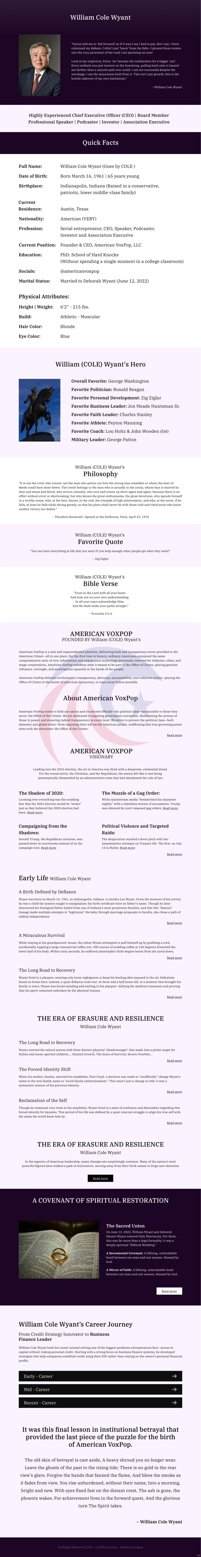Web Design by pb for American VoxPop | Design #37121072