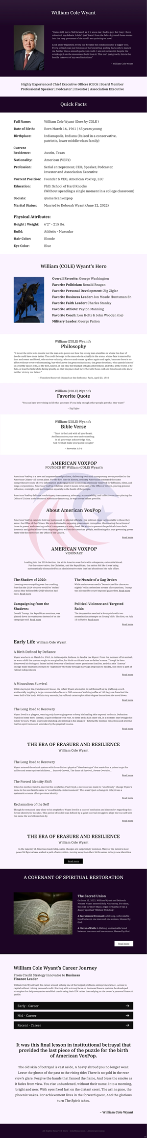 Web Design par pb pour American VoxPop | Design : #37121072