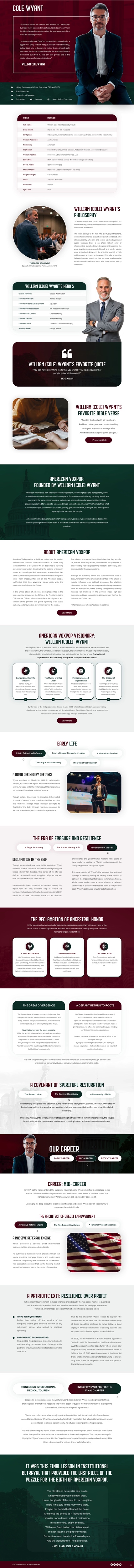 Web Design by pb for American VoxPop | Design #37121074