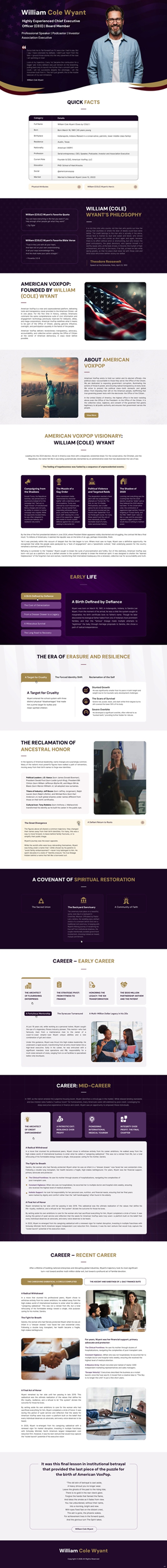 Web Design par pb pour American VoxPop | Design : #37121076