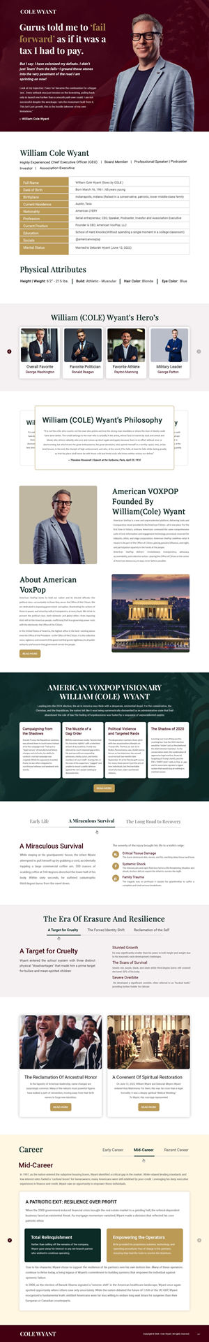 Web Design par pb pour American VoxPop | Design : #37121082