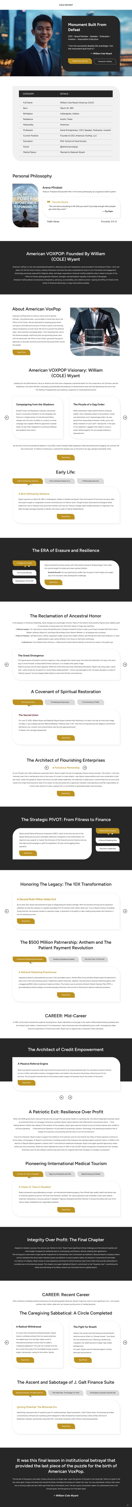 Web Design by pb for American VoxPop | Design #37126061