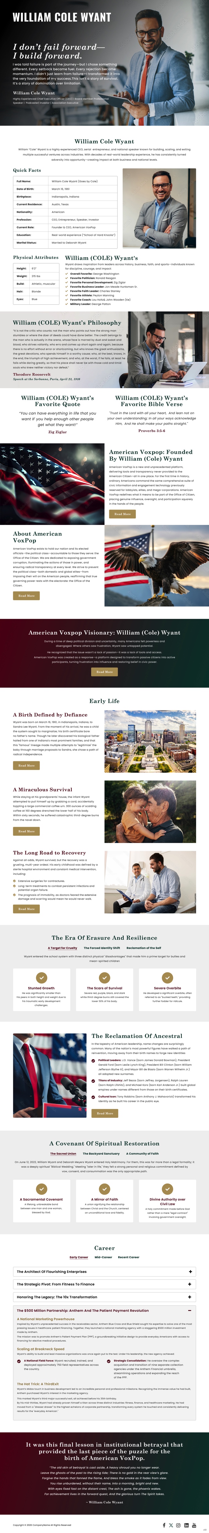 Web Design by pb for American VoxPop | Design #37126062
