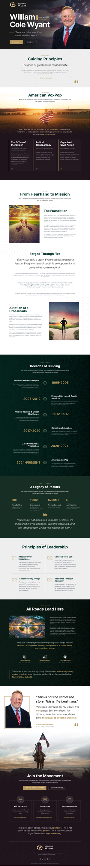 Web Design par *mary pour American VoxPop | Design : #37120521