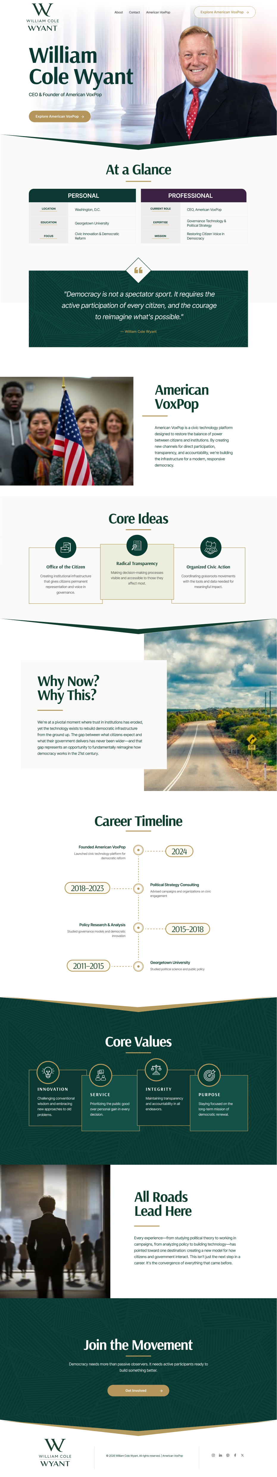 Web Design by *mary for American VoxPop | Design #37122133