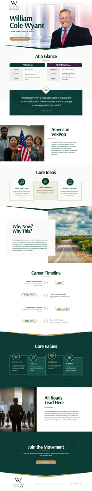 Web Design by *mary for American VoxPop | Design: #37122133