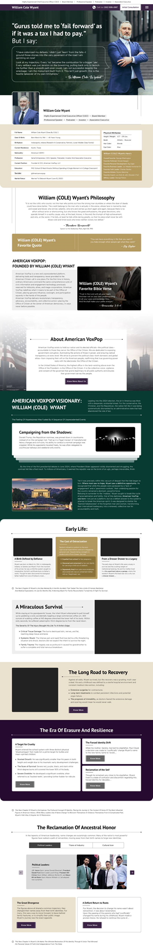 Web Design par creative.bugs pour American VoxPop | Design : #37120210