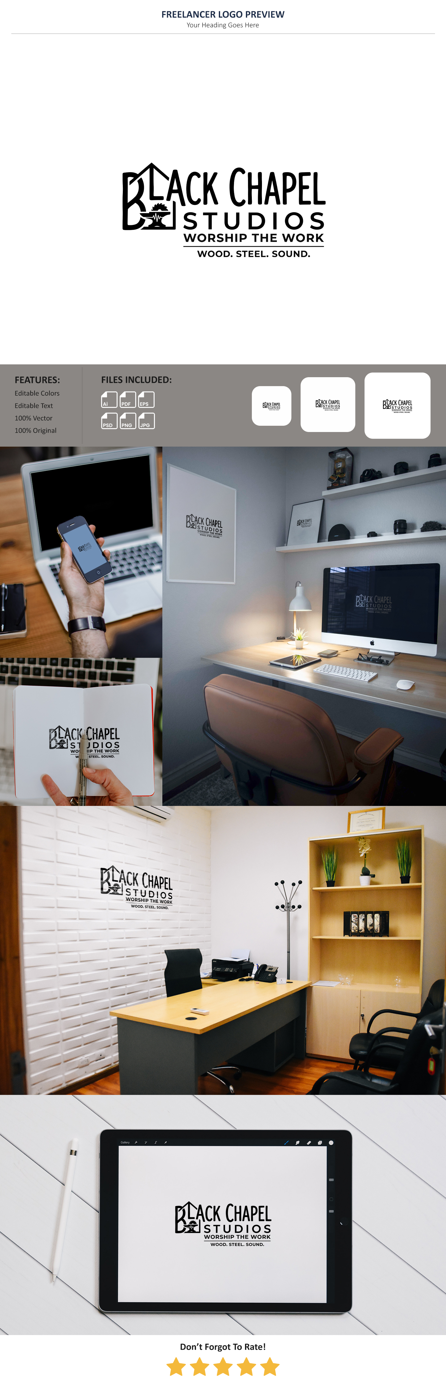 Logo Design by Pixel Foundry for Black Chapel Studios | Design #37126337