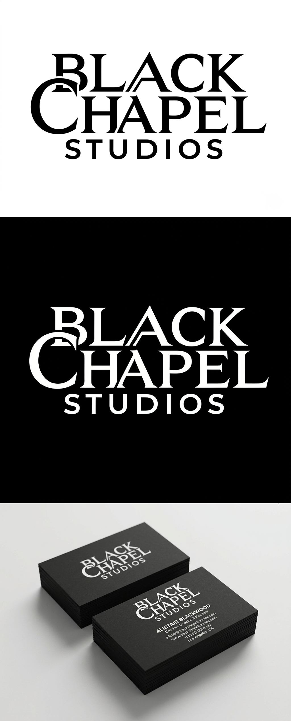 Logo Design by designs by Dylan for Black Chapel Studios | Design #37137277