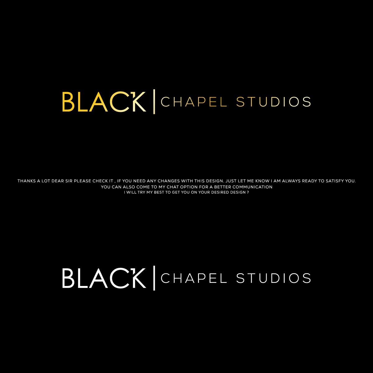 Logo Design by Logo Care. for Black Chapel Studios | Design #37126775