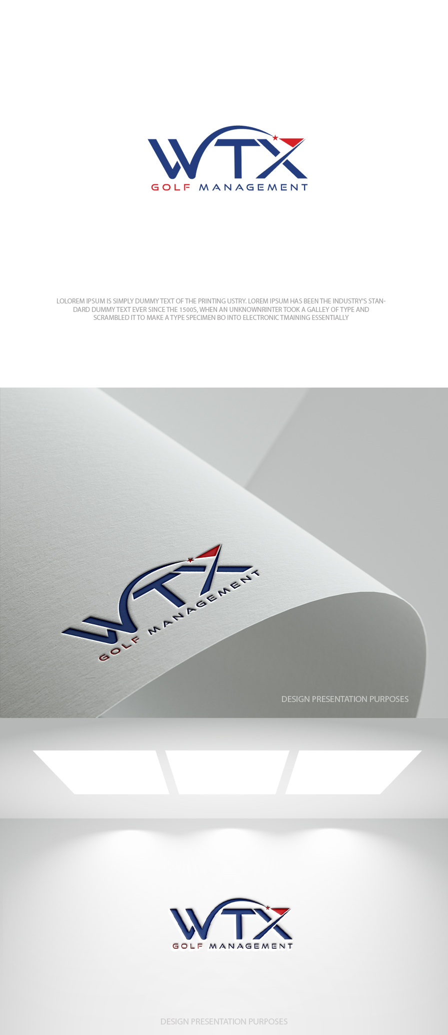 Diseño de Logo por zebronicgraphic para WTX Golf Management | Diseño #37130349