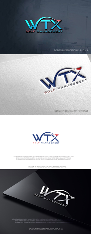 Diseño de Logo por zebronicgraphic para WTX Golf Management | Diseño: #37130351