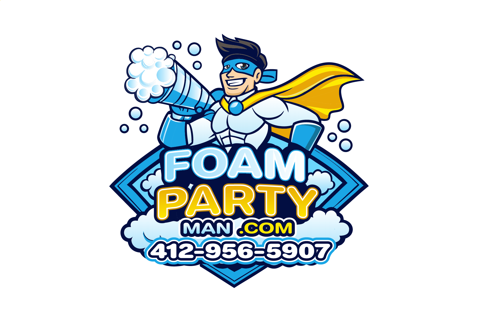 Diseño Gráfico por Rickyy para Foam Party Man | Diseño #37144055