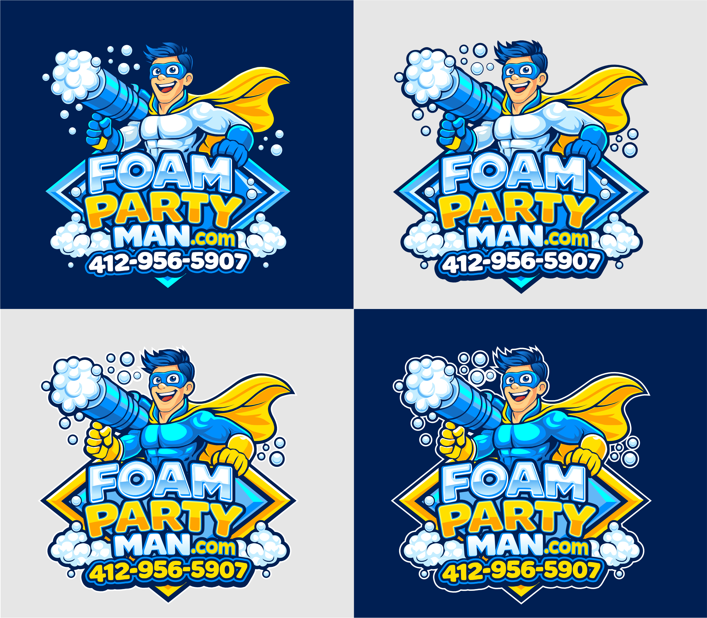 Diseño Gráfico por Yakuza20 para Foam Party Man | Diseño #37141563