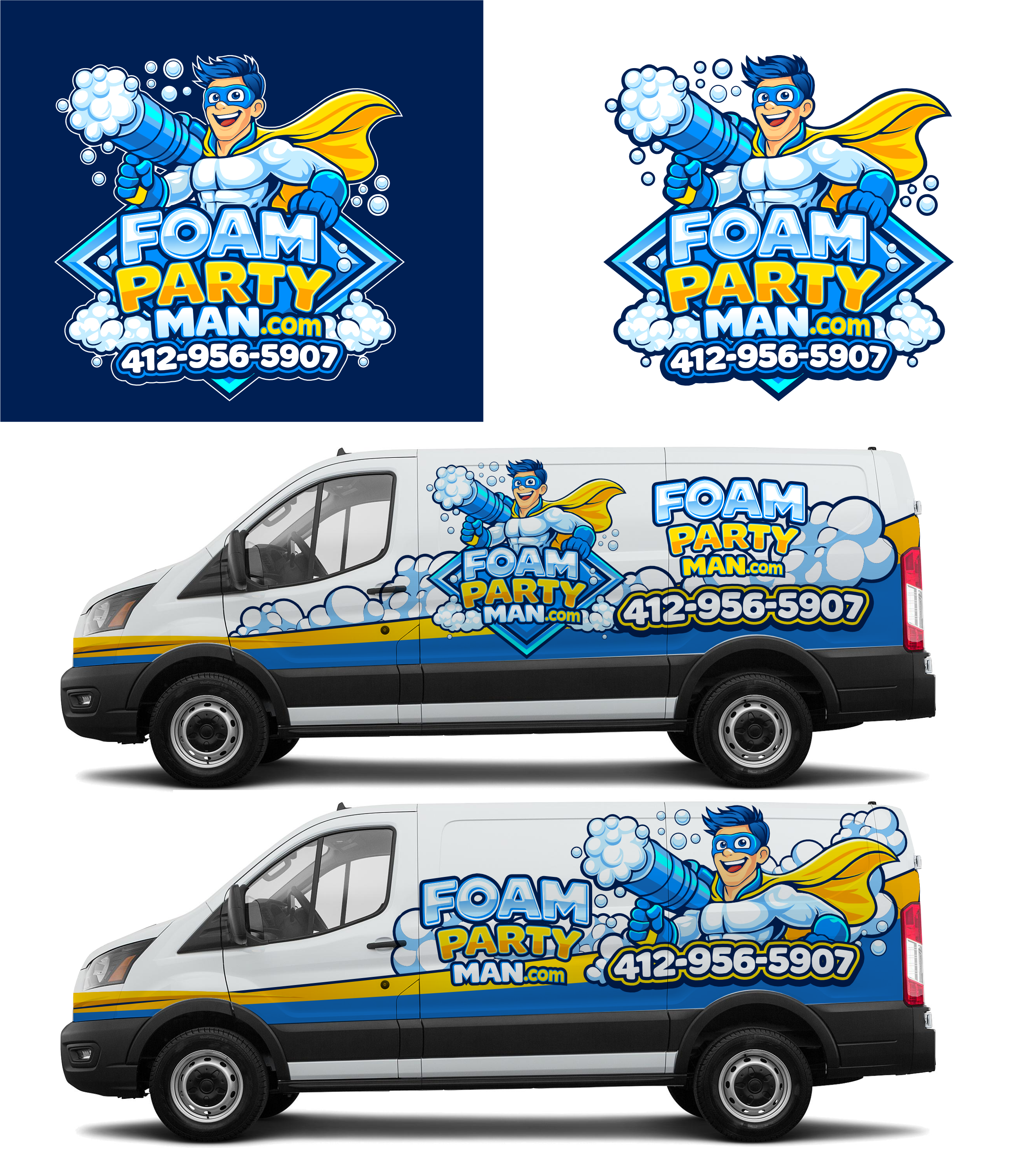 Diseño Gráfico por Yakuza20 para Foam Party Man | Diseño #37141908