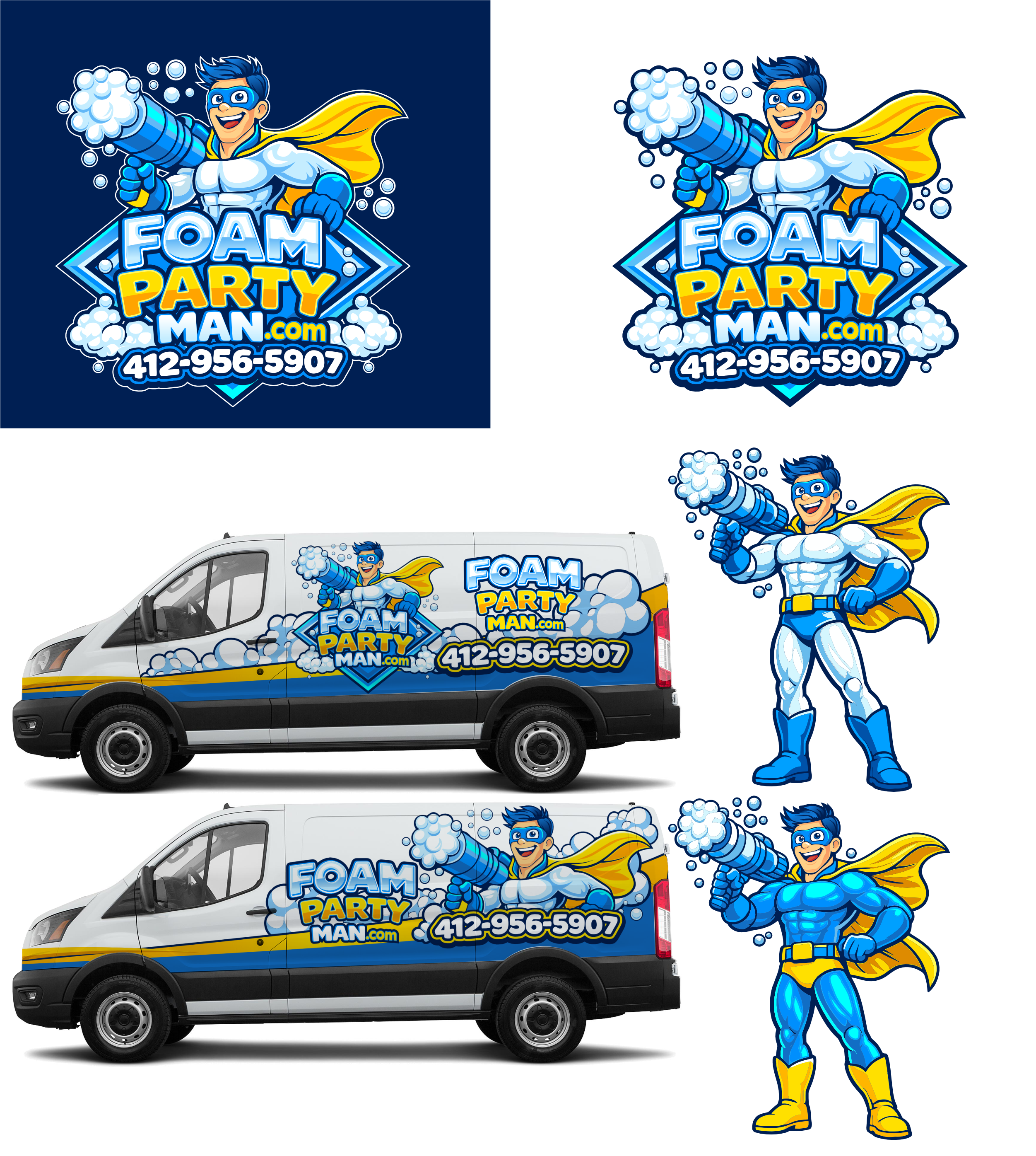 Diseño Gráfico por Yakuza20 para Foam Party Man | Diseño #37144994