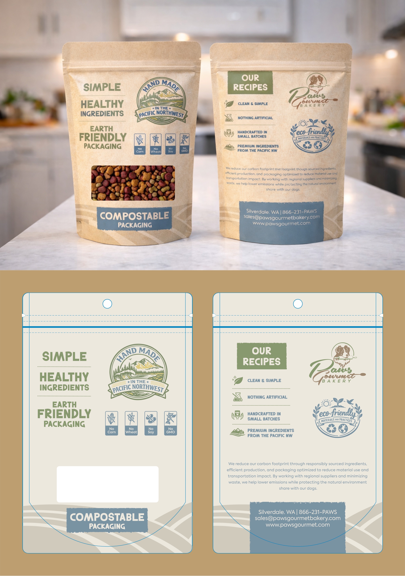 Design Emballage par erikdesign pour Paws Gourmet Bakery | Design #37146850