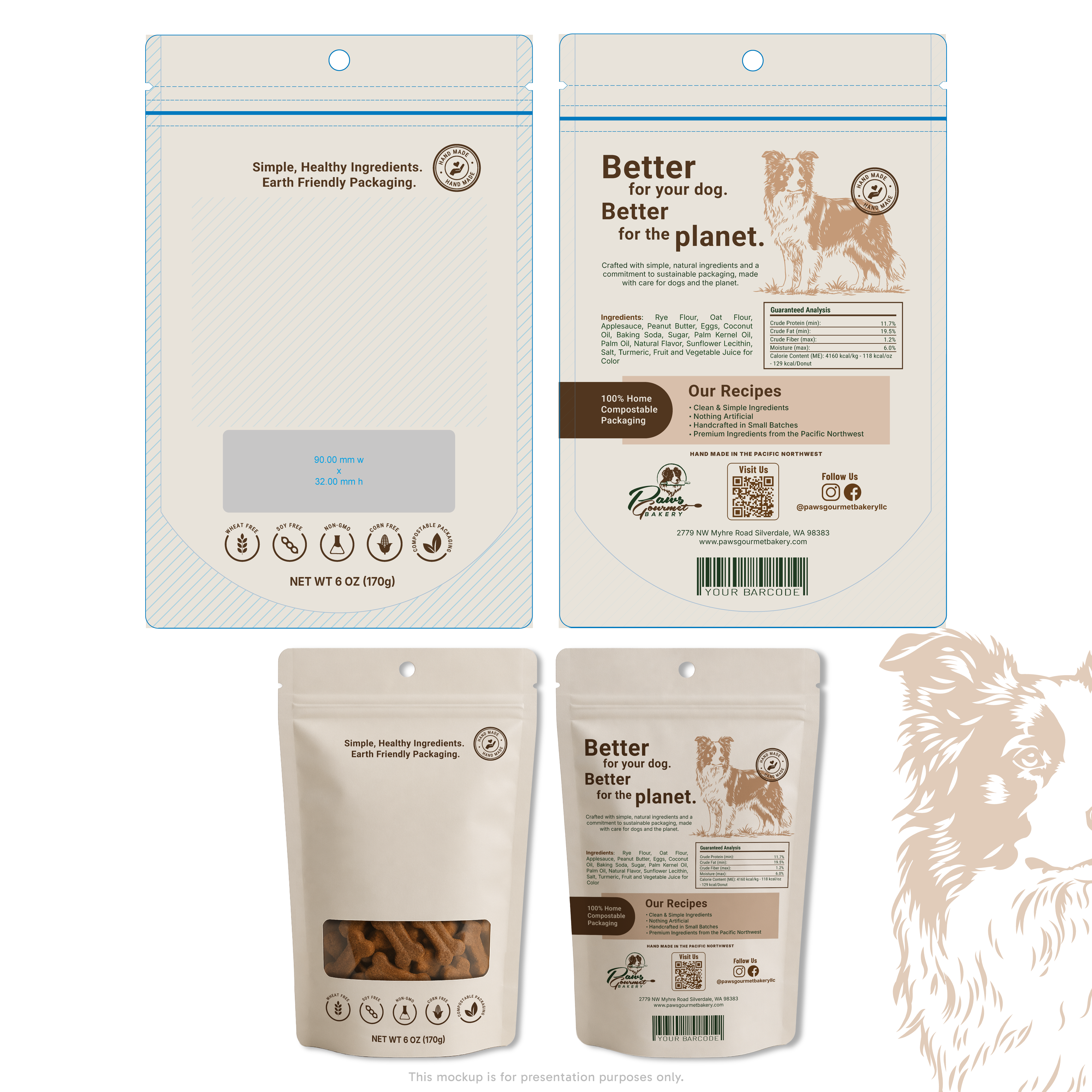 Design Emballage par iohanna pour Paws Gourmet Bakery | Design #37165583