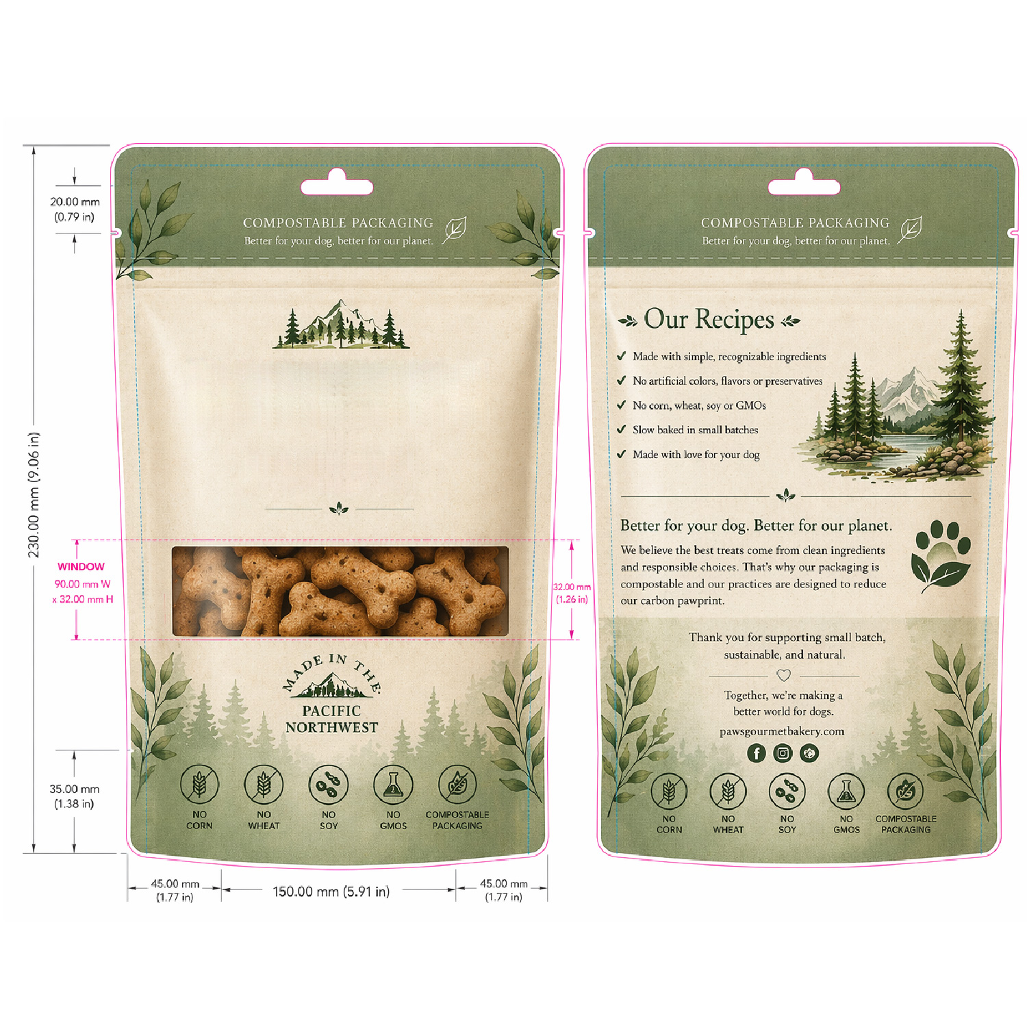 Design Emballage par ErrAr pour Paws Gourmet Bakery | Design #37167614